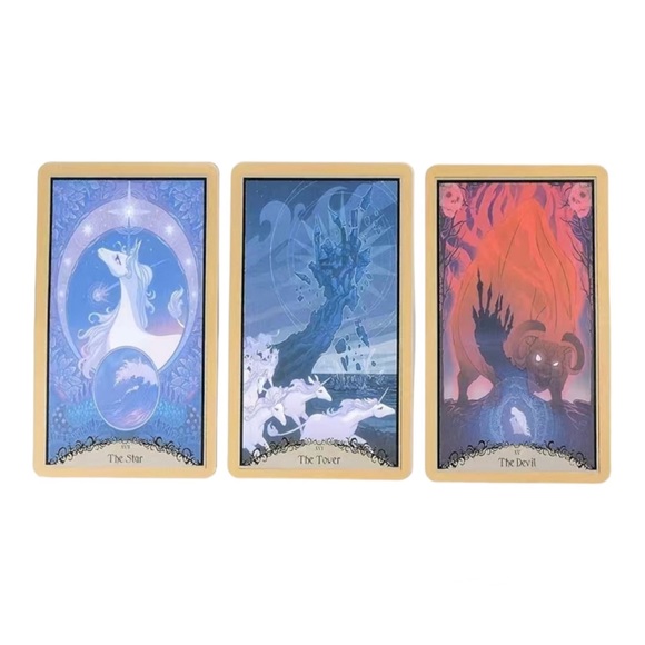 The Last Unicorn Tarot Cards, Playing Game Card, 80s Nostalgia Vintage Cartoon - Picture 3 of 6